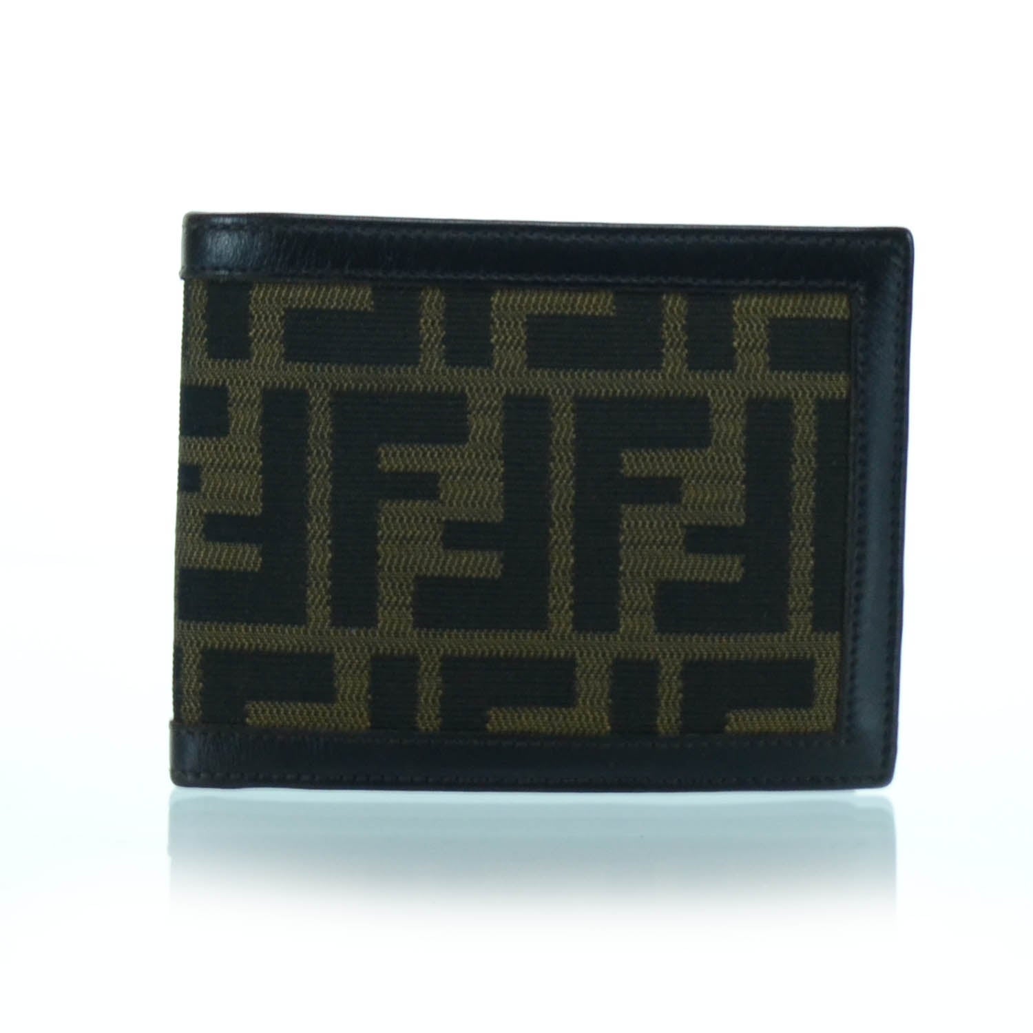 Fendi Zucca Mens Bi-Fold Wallet Tobacco 1 of 6