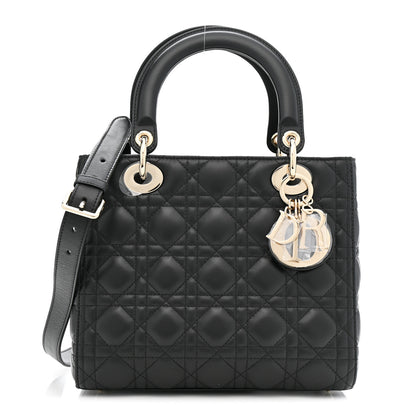 Christian Dior Lambskin Cannage Medium Lady Dior Black 1 of 11