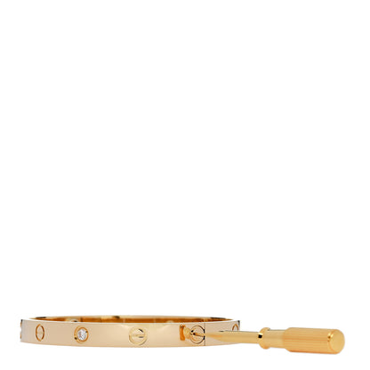 Cartier 18K Yellow Gold 4 Diamond LOVE Bracelet 18 3 of 9