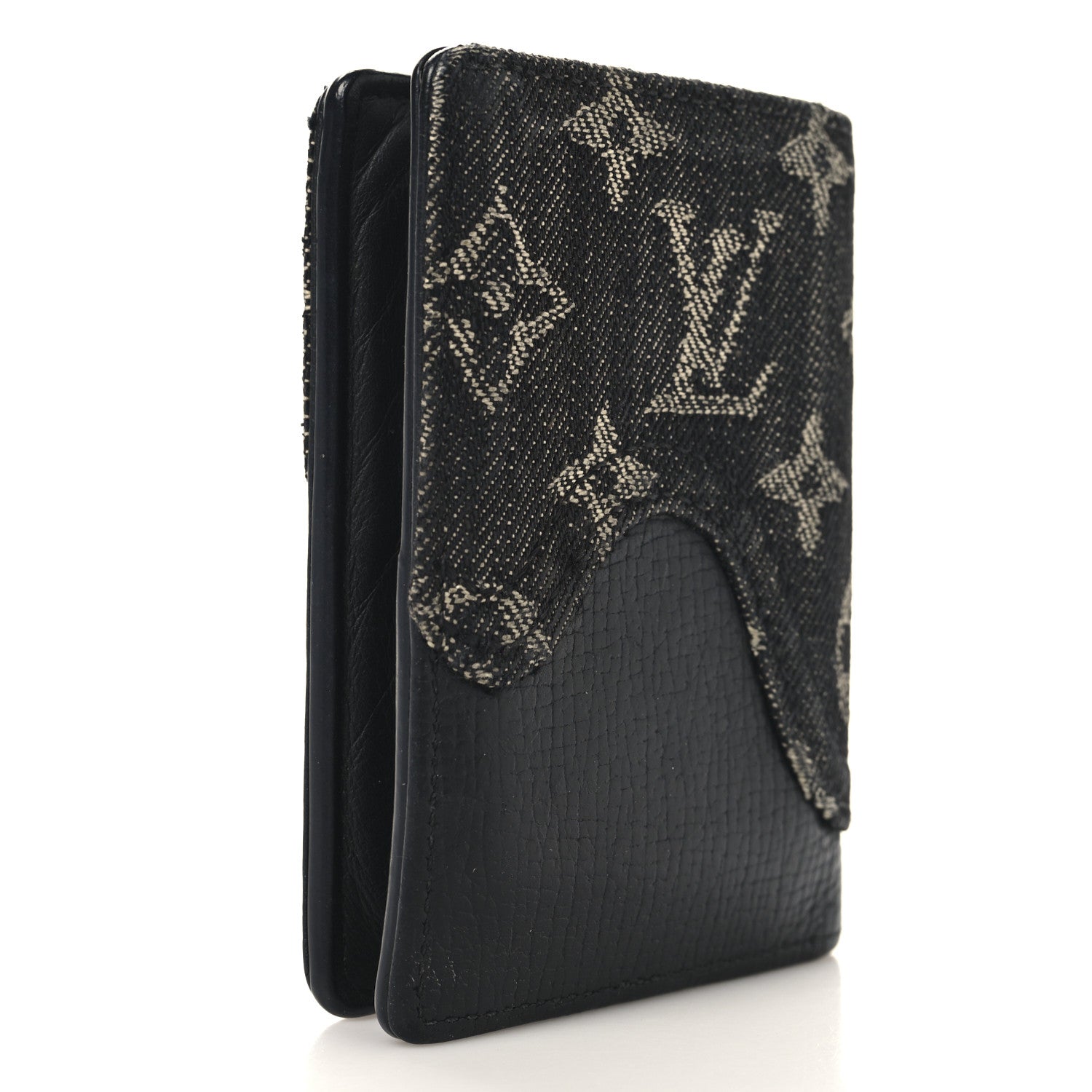 Louis Vuitton X NIGO Taurillon Monogram Denim Drip Pocket Organizer Black 3 of 6