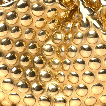 Bottega Veneta Metallic Fabric Bubble Wrap The Mini Pouch Gold 7 of 9
