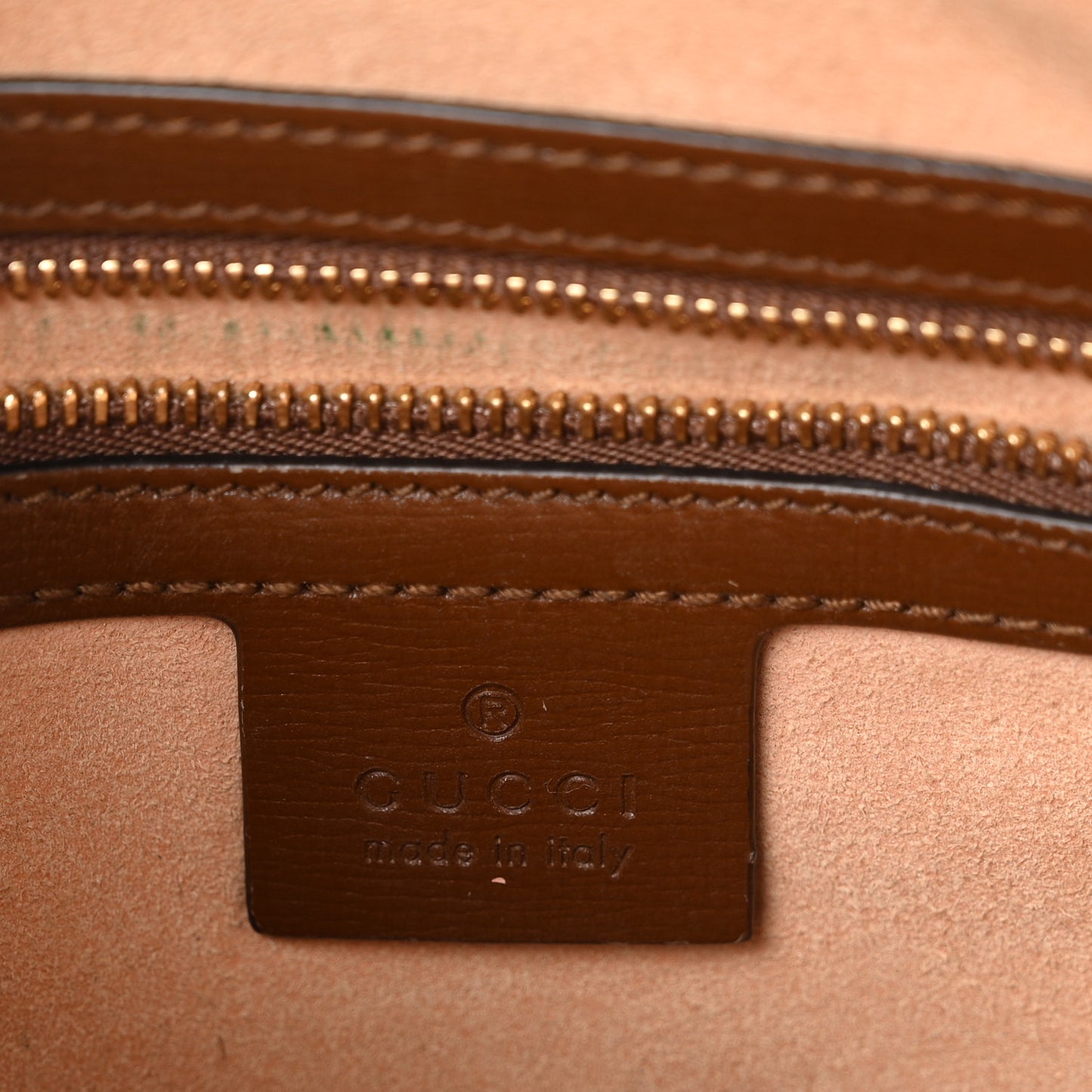 GG Supreme Monogram Small Horsebit 1955 Shoulder Bag Beige Brown Sugar
