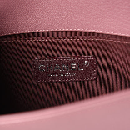 Chanel Goatskin Quilted Patent Small Duo Boy Flap Pink 5 of 10