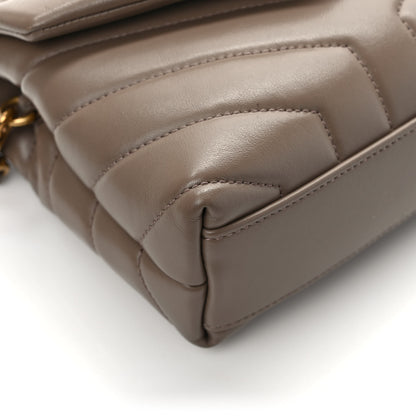 Saint Laurent Calfskin Y Quilted Monogram Toy Loulou Crossbody Bag Taupe 9 of 11