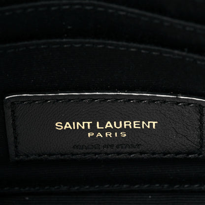 Saint Laurent Grained Lambskin Quilted Mini Becky Double Zip Bag Black 8 of 11