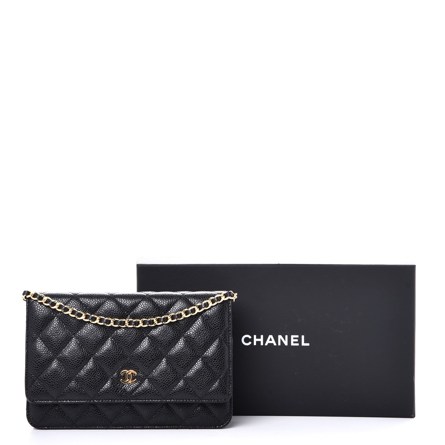 Chanel Caviar Quilted Wallet On Chain WOC Black 10 of 10