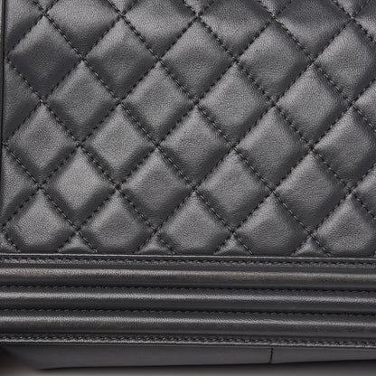 Chanel Lambskin Quilted New Medium Boy Flap Grey 10 of 16