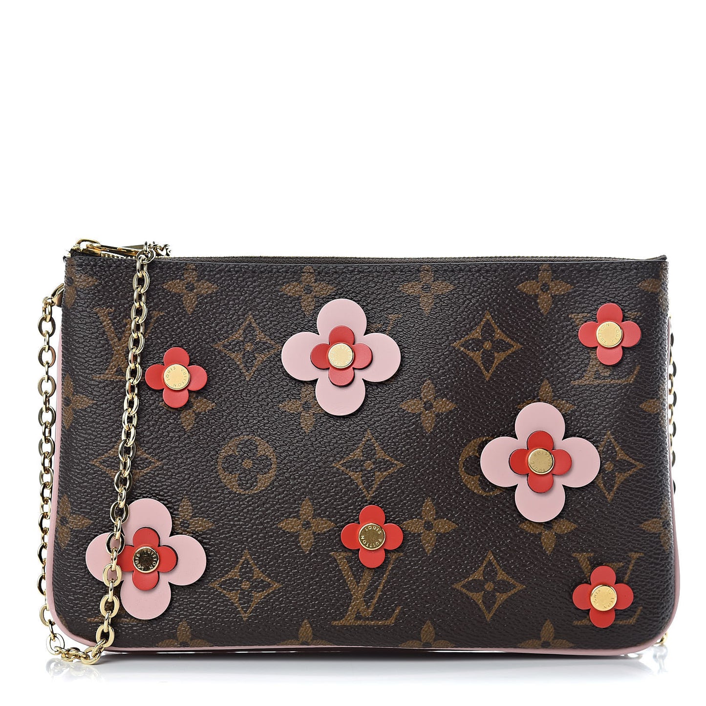Monogram Blooming Flowers Double Zip Pochette