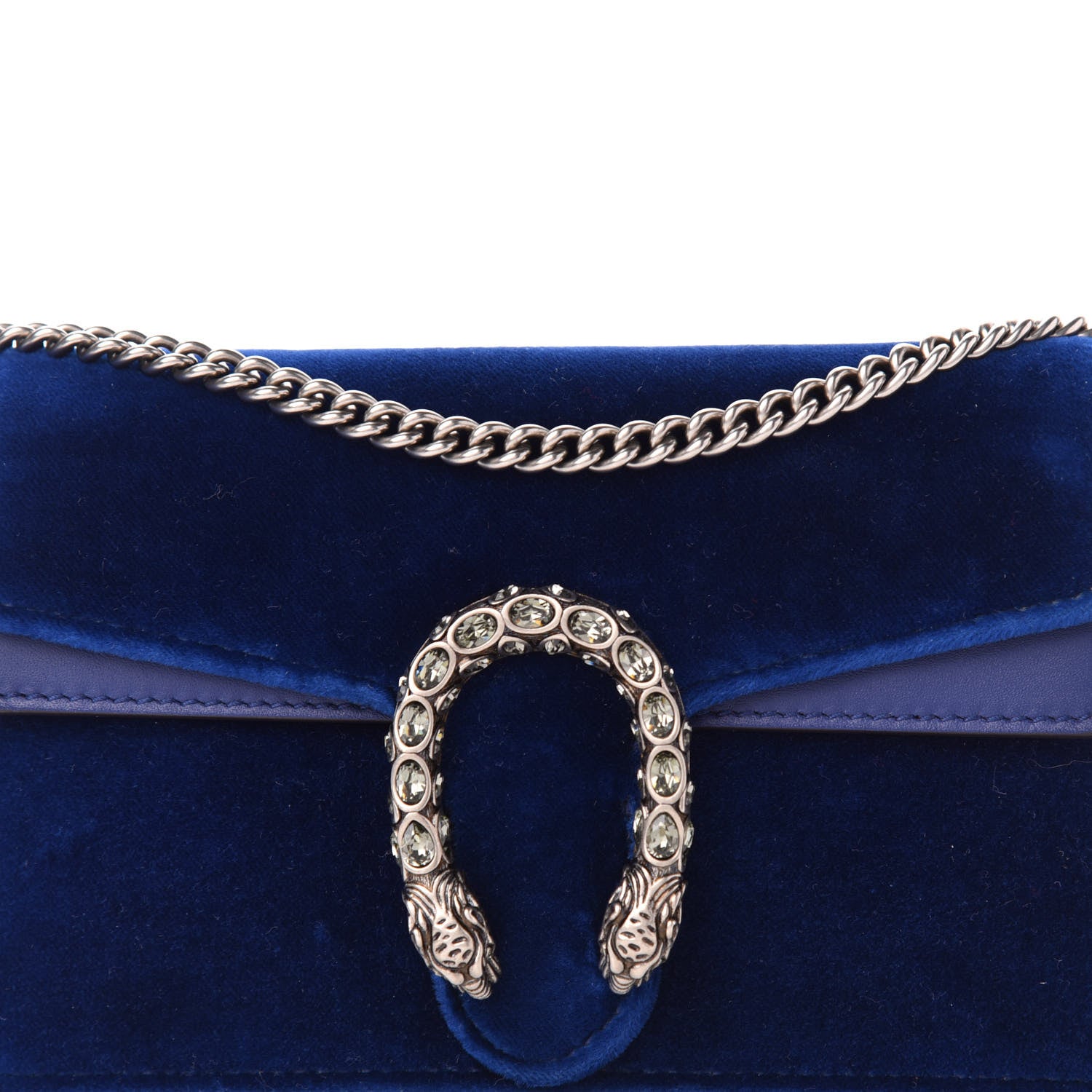 Gucci Velvet Super Mini Dionysus Shoulder Bag Cobalt 11 of 11