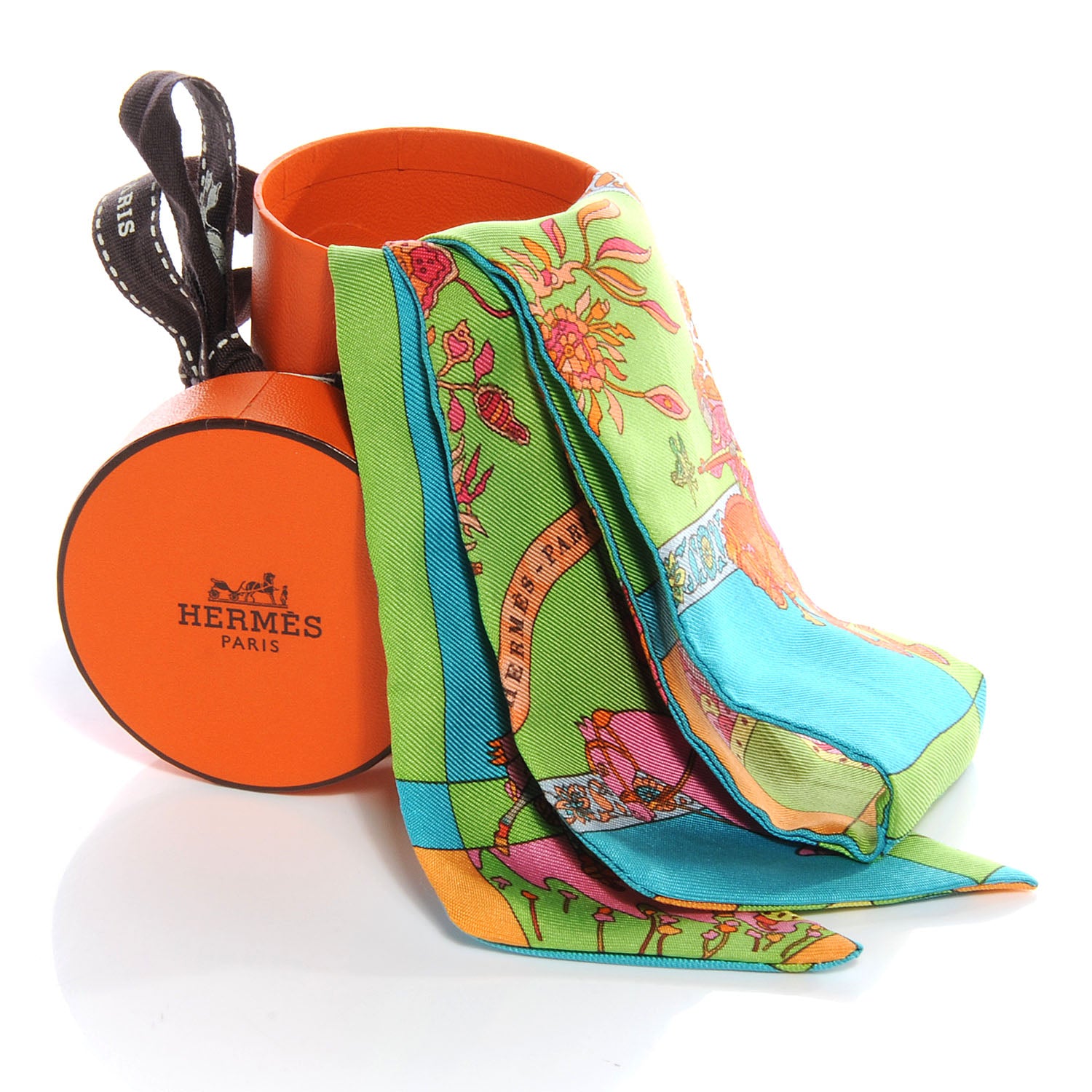 Hermes Silk Fantaisies Indiennes Twilly 5 of 5