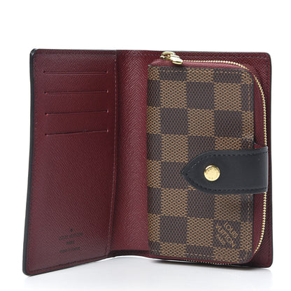 Louis Vuitton Damier Ebene Juliette Wallet Bordeaux Black 5 of 7