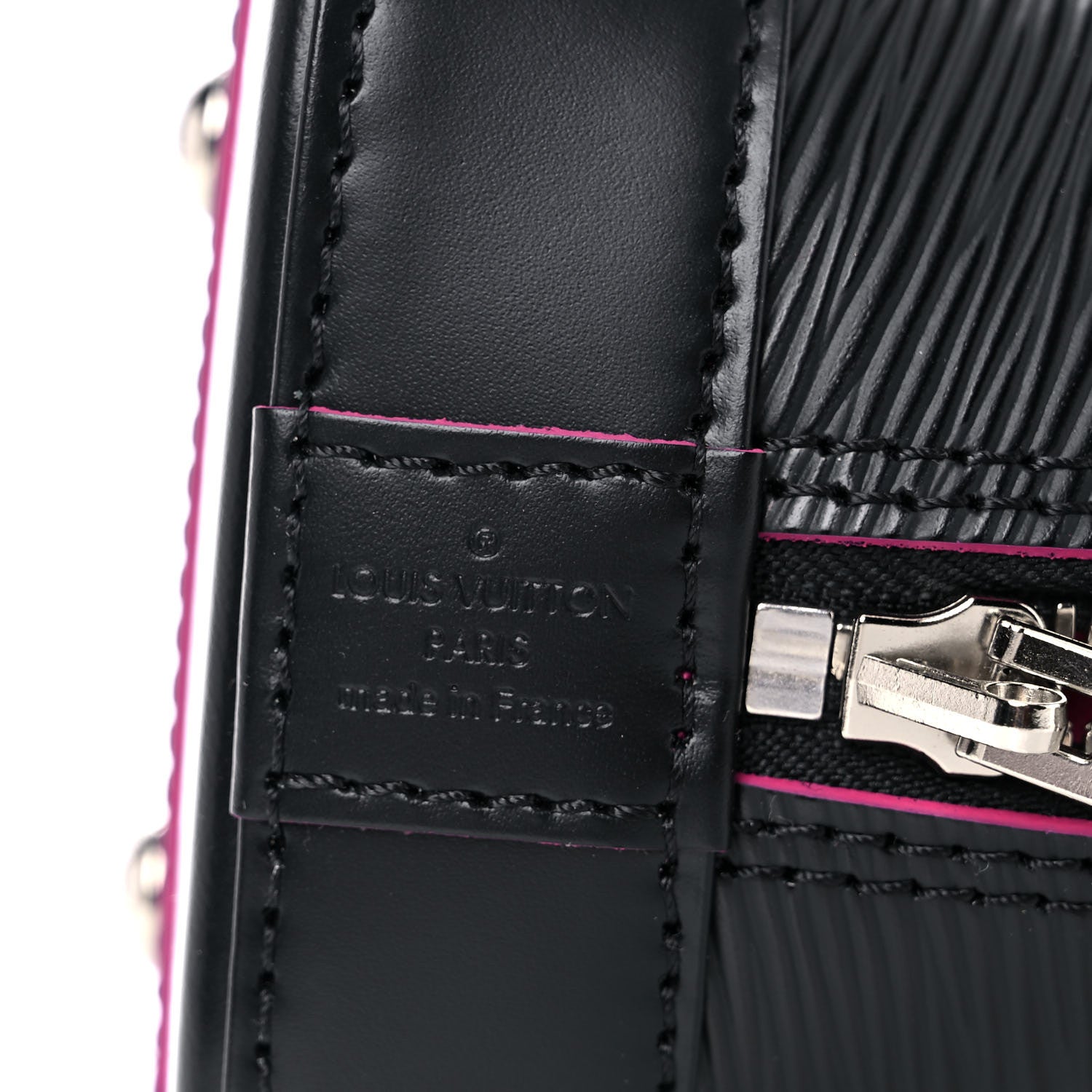 Louis Vuitton Epi Alma BB Black Hot Pink 6 of 9