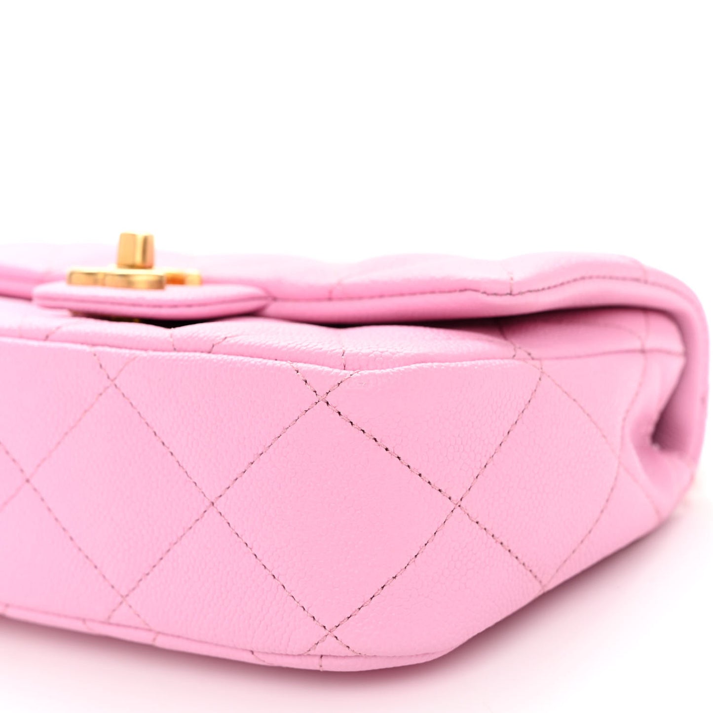 Caviar Quilted Mini Sweetheart Flap Lilac