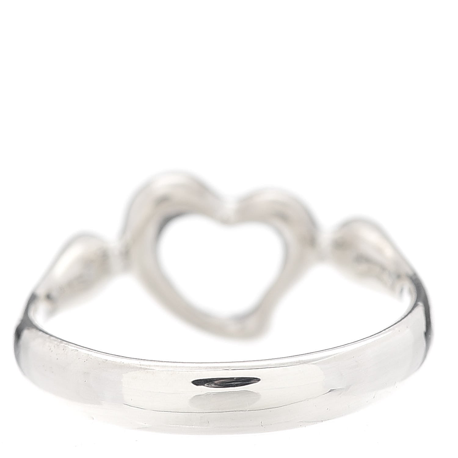 Tiffany Sterling Silver Elsa Peretti Open Heart Ring 51 5.75 4 of 5