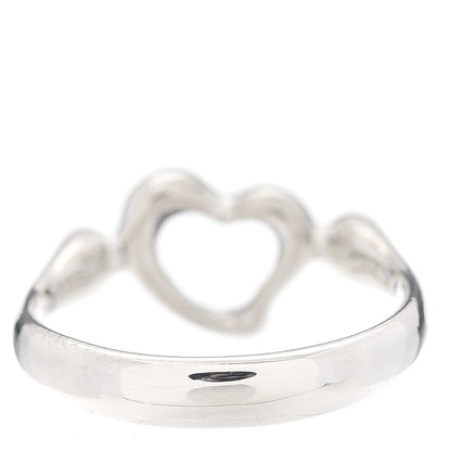 Tiffany Sterling Silver Elsa Peretti Open Heart Ring 51 5.75 4 of 5
