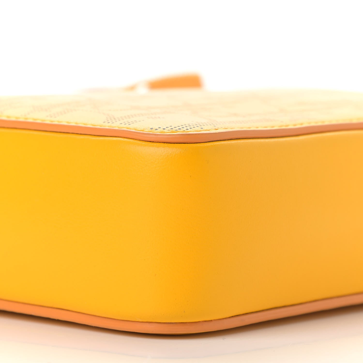 Christian Dior Calfskin Oblique Galaxy Perforated World Tour Messenger Pouch Yellow 10 of 10