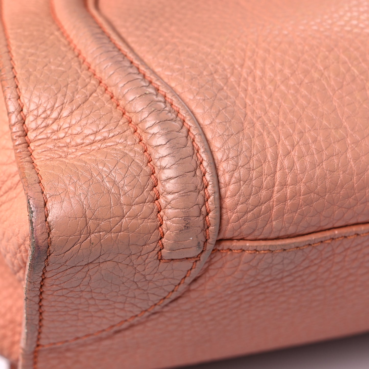 Pebbled Calfskin Mini Luggage Pink