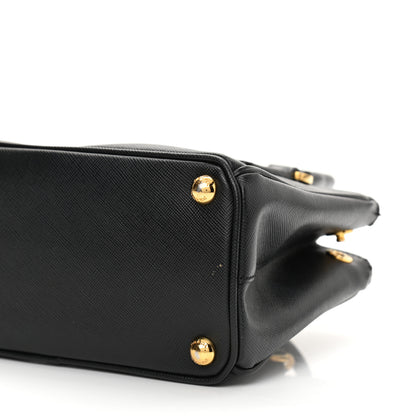 Prada Saffiano Mini Galleria Double Zip Tote Black 9 of 11