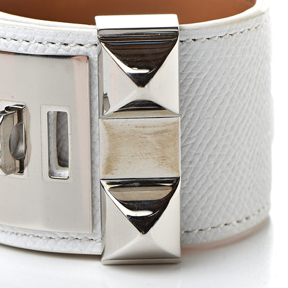 Hermes Epsom Collier de Chien CDC Bracelet S White 8 of 9