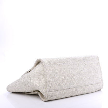 Chanel Lurex Boucle Medium Deauville Tote White 4 of 12