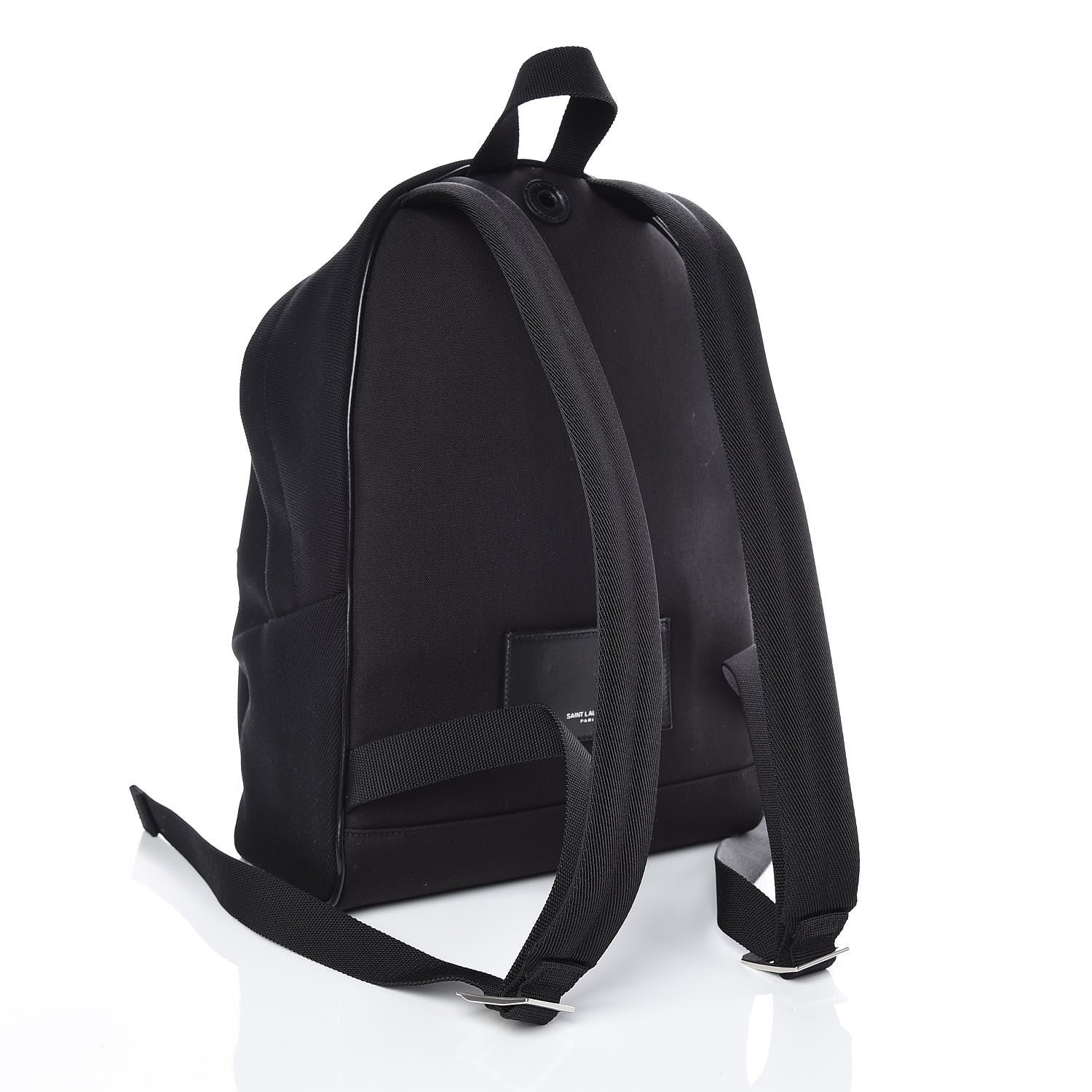 Saint Laurent Canvas Signature Heaven Embroidered Mini City Backpack Black 3 of 9