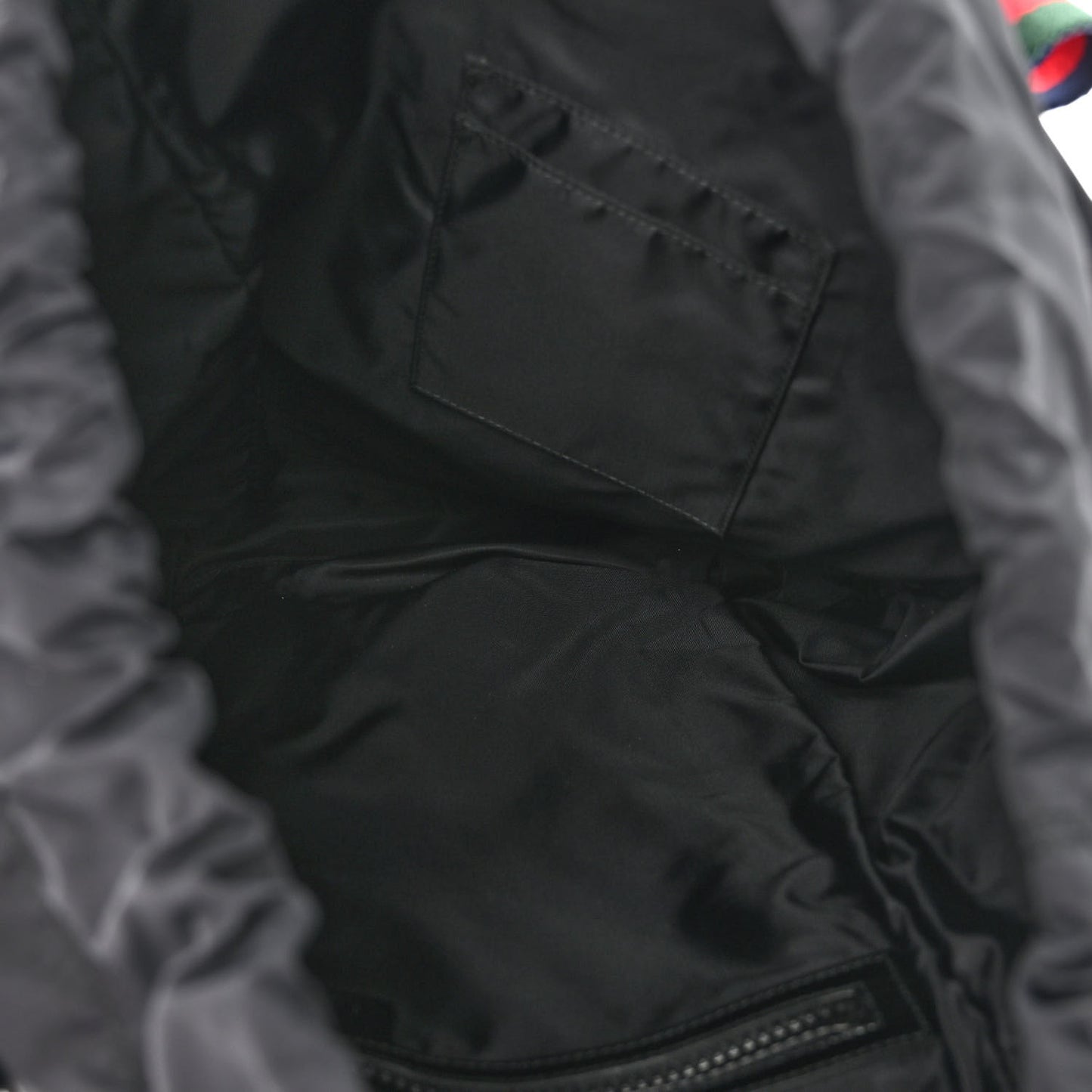 Techno Canvas Web L'Aveugle Par Amour Embroidered Double Buckle Backpack Black