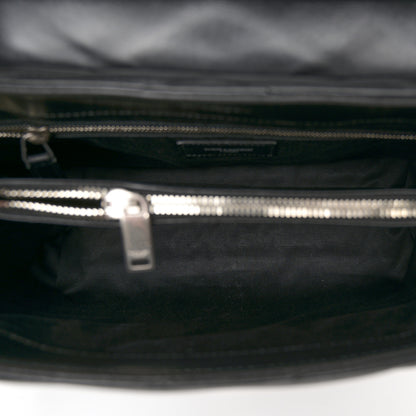 Saint Laurent Calfskin Y Quilted Monogram Medium Loulou Chain Satchel Black 5 of 9