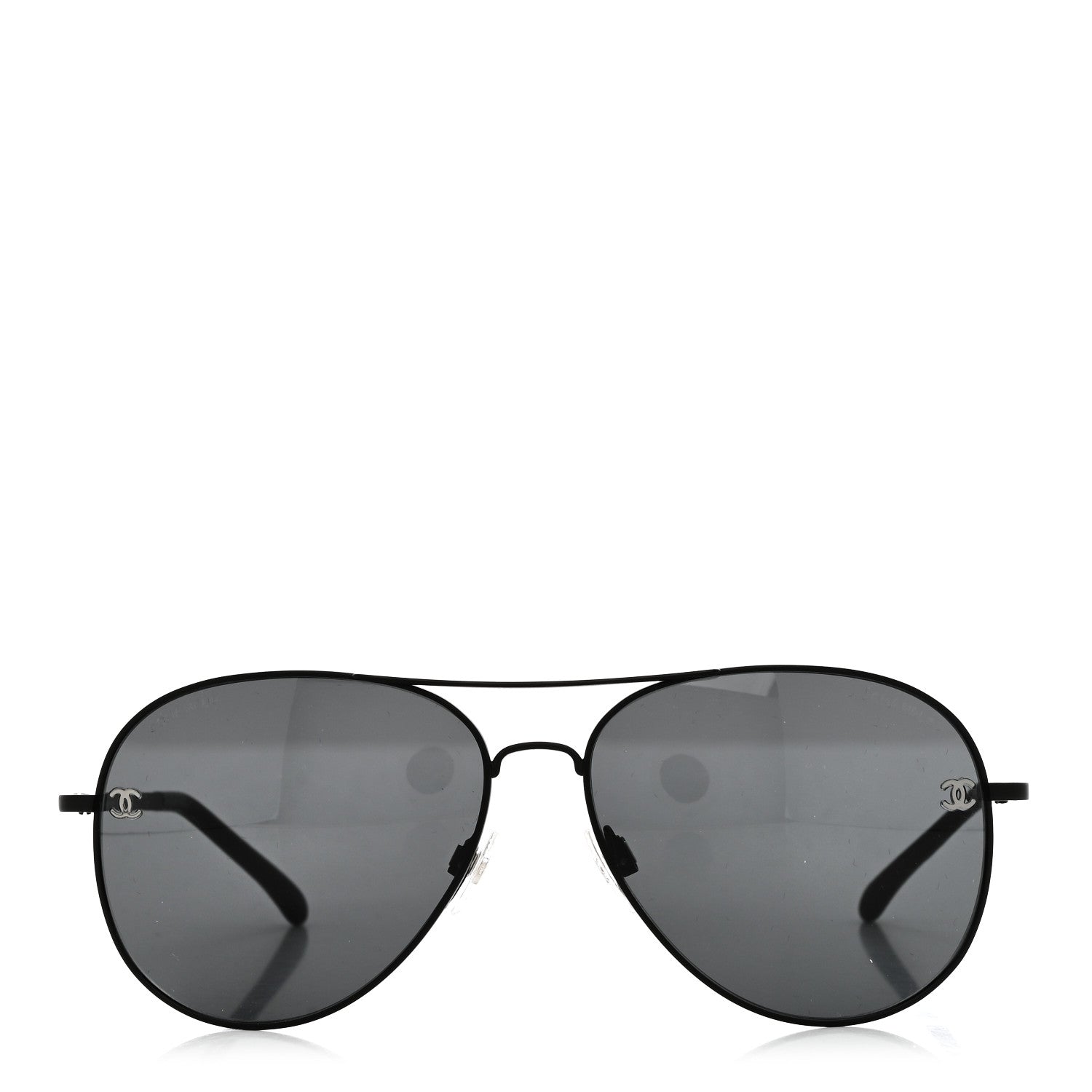 Chanel Aviator CC Sunglasses 4189-T-Q Black 2 of 7