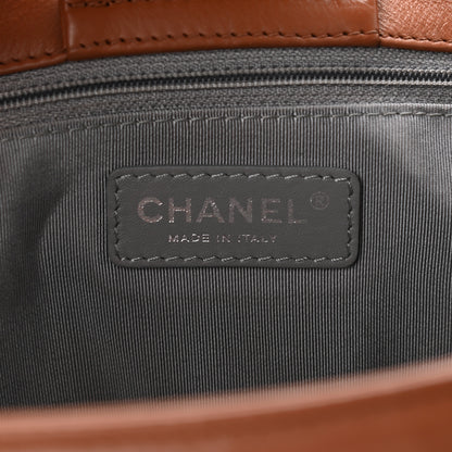 Chanel Calfskin Coco Bengal Open Accordion Tote Brown 8 of 10