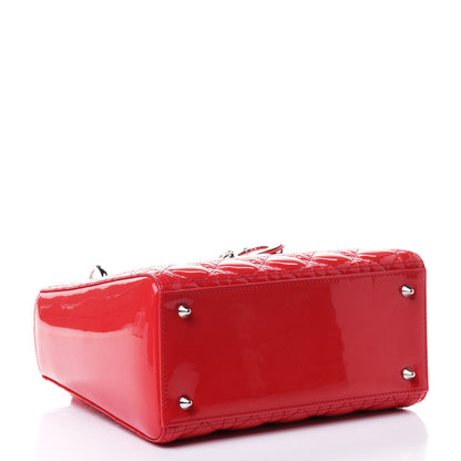 Christian Dior Patent Cannage Medium Lady Dior Red 3 of 4