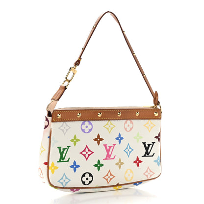 Louis Vuitton Monogram Multicolor Pochette Accessories White 3 of 9