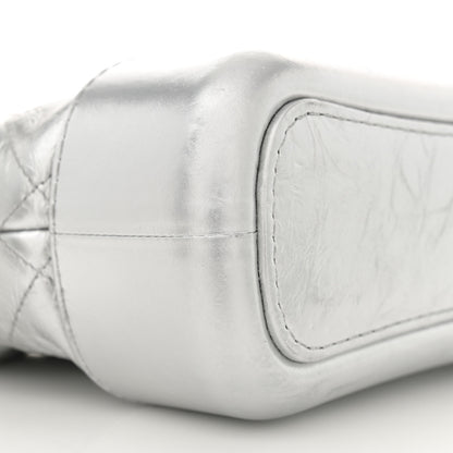 Chanel Metallic Aged Calfskin Quilted Small Gabrielle Hobo Silver 9 of 13