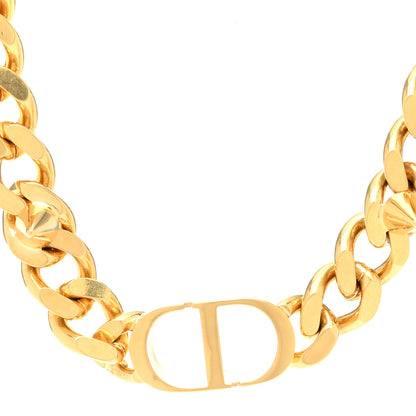 Christian Dior Metal CD Spikes Choker Necklace Gold 4 of 5