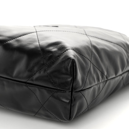 Chanel Shiny Calfskin Quilted Small Chanel 22 So Black 11 of 11