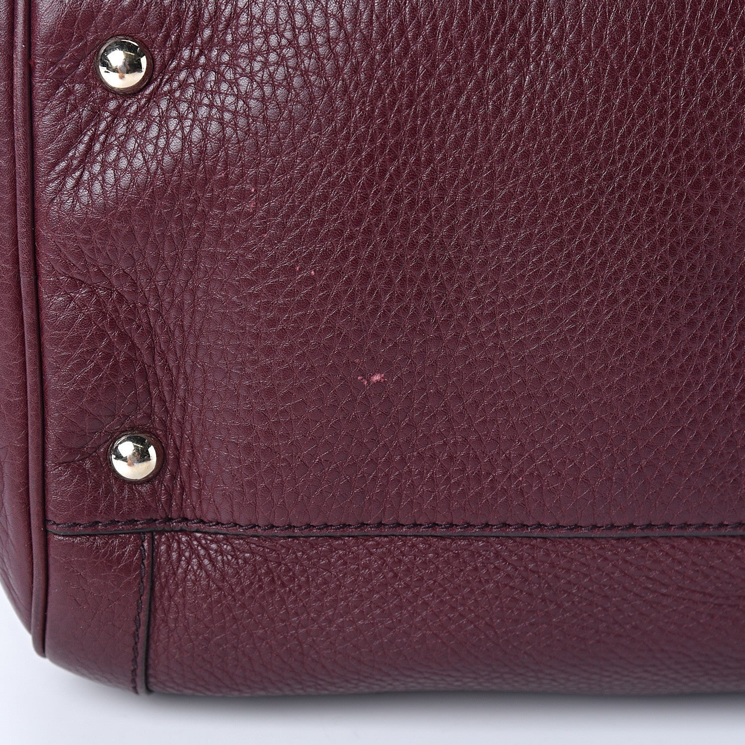 Gucci Pebbled Calfskin Medium Soho Boston Burgundy 12 of 14