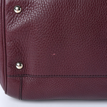 Gucci Pebbled Calfskin Medium Soho Boston Burgundy 12 of 14
