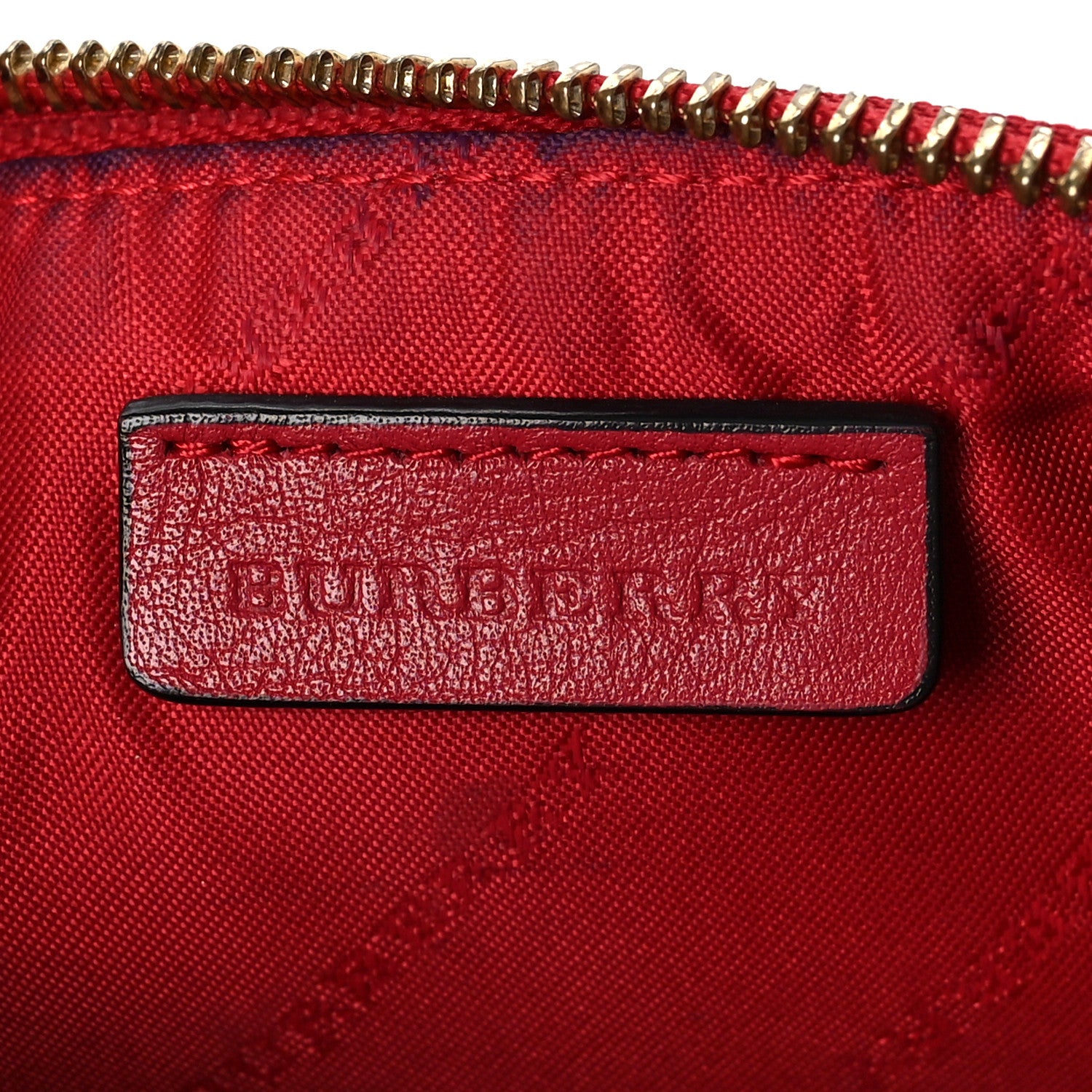Burberry Haymarket Check Small Peyton Crossbody Clutch Bag Military Red 6 of 13