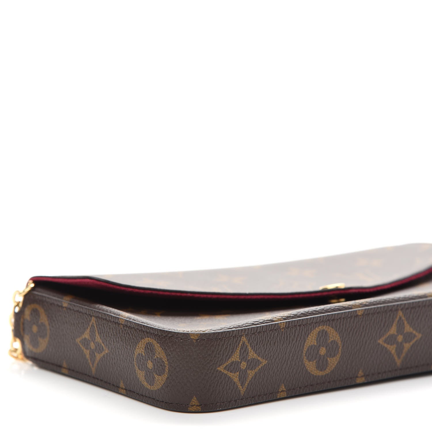 Louis Vuitton Monogram Pochette Felicie Chain Wallet Fuchsia 8 of 9