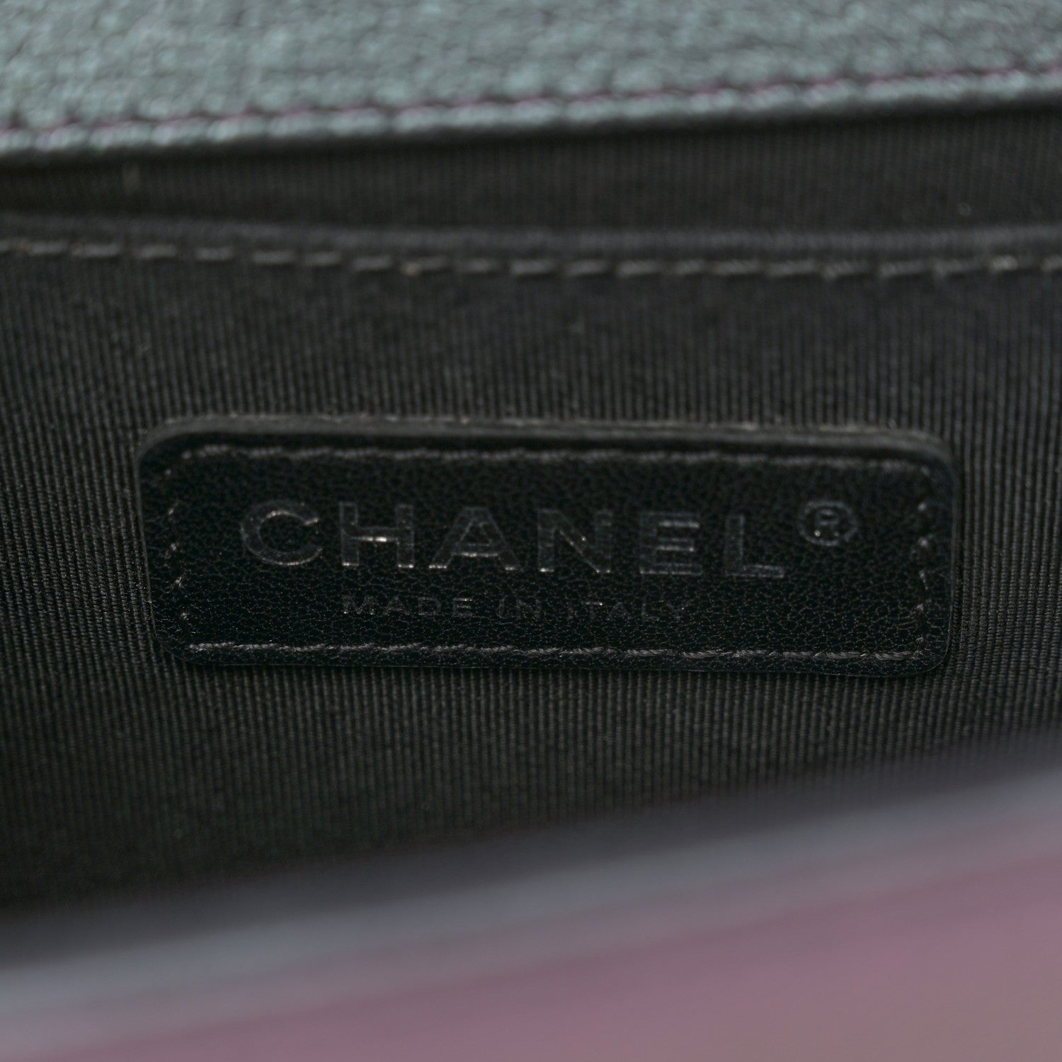 Chanel Iridescent Goatskin Quilted Medium Boy Flap Purple 6 of 11