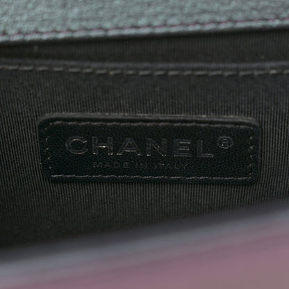 Chanel Iridescent Goatskin Quilted Medium Boy Flap Purple 6 of 11