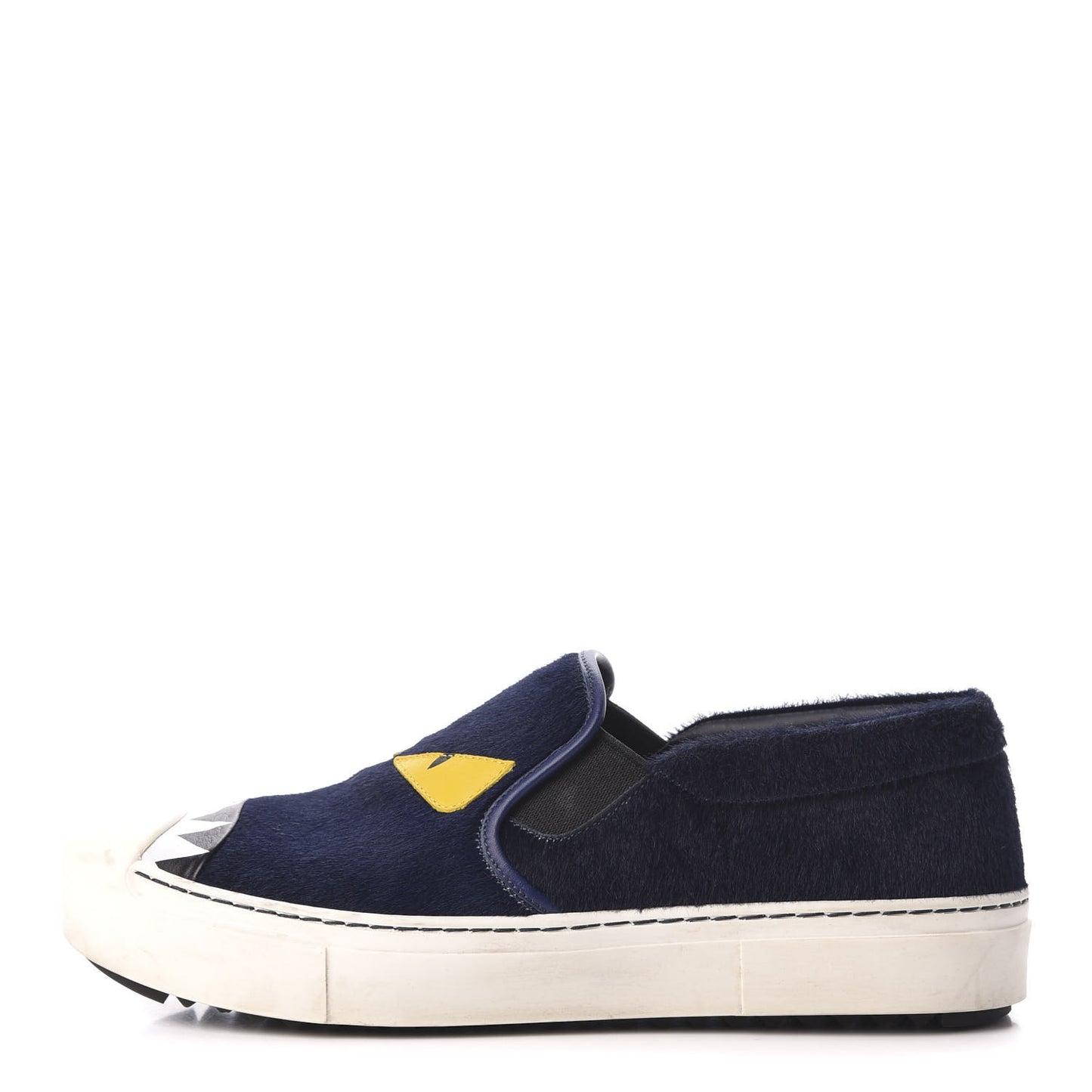 Cavallino VItello Monster Eyes Slip On Sneakers 39 Blue
