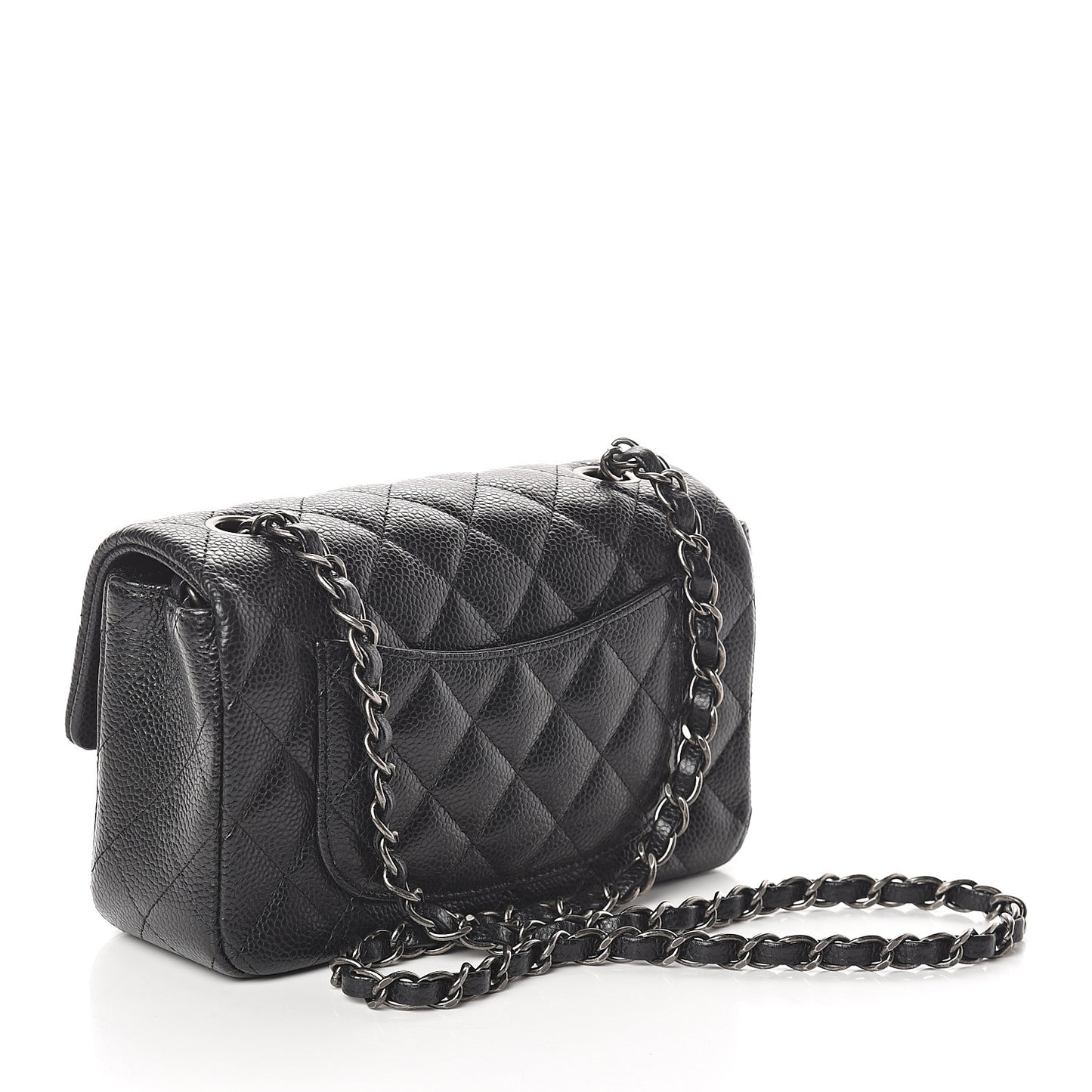 Caviar Quilted Mini Rectangular Flap Black