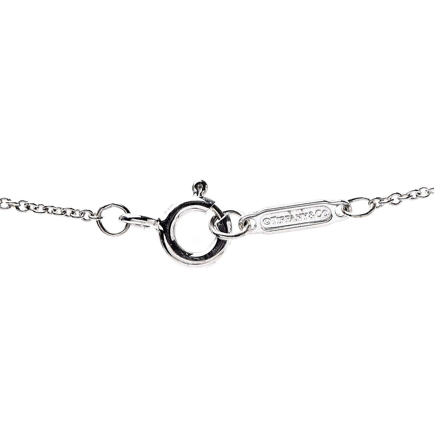 Tiffany Sterling Silver Concave Cross Pendant Necklace 6 of 6