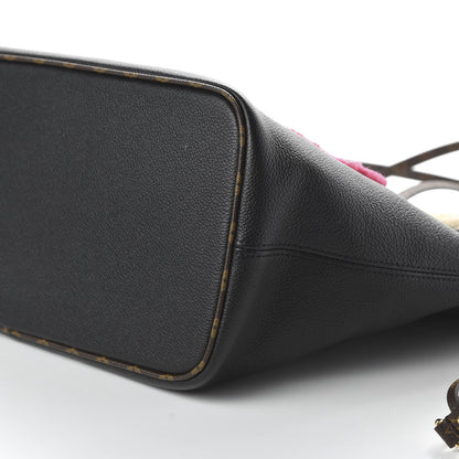 Louis Vuitton Calfskin Monogram Teddy Neverfull MM Black 8 of 10