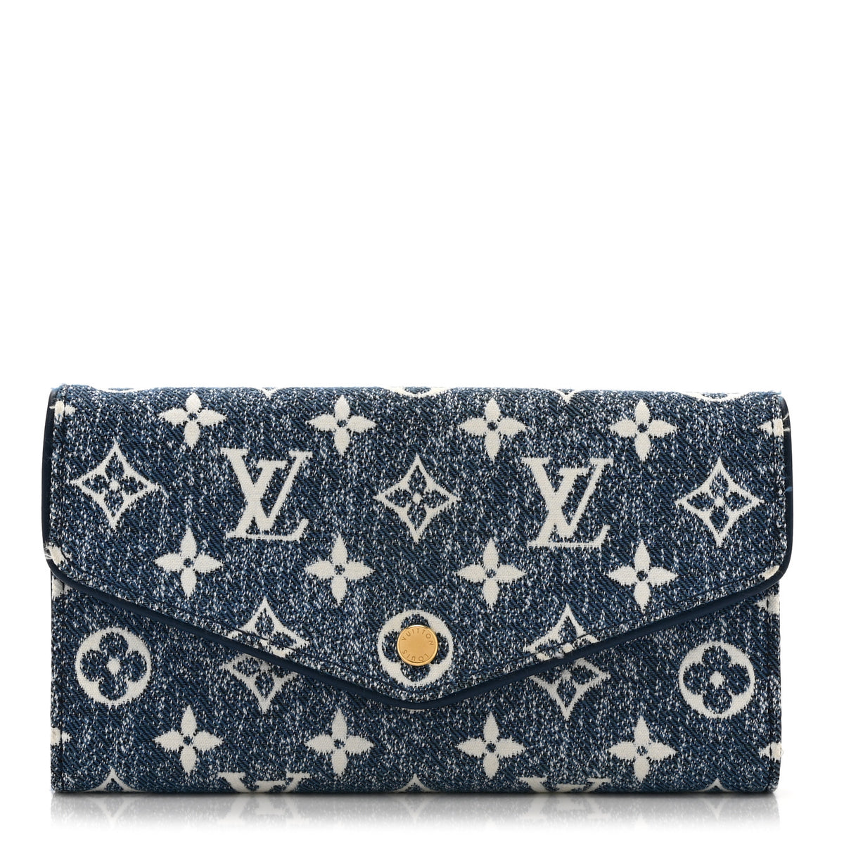 Louis Vuitton Monogram Jacquard Denim Sarah Wallet Bleu 1 of 9