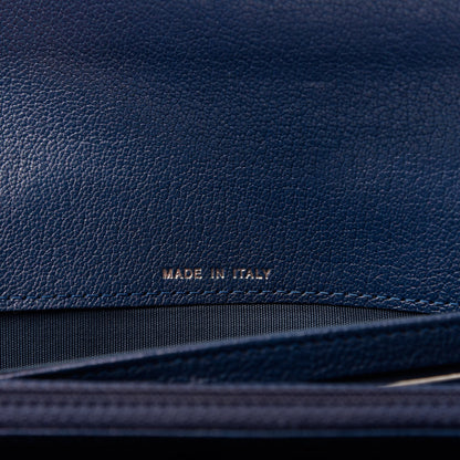 Chanel Goatskin Quilted Boy Flap Wallet Blue 7 of 7