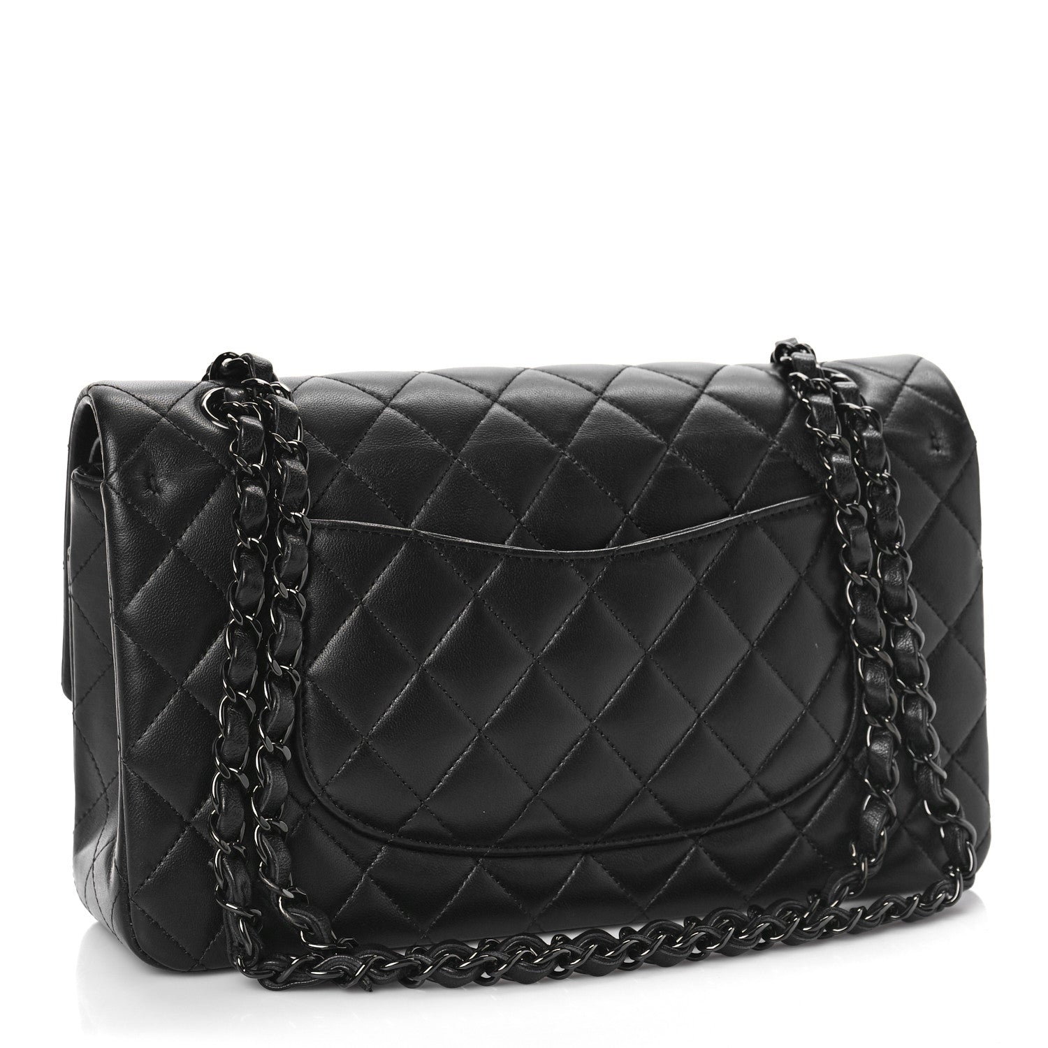 Chanel Lambskin Quilted Medium Double Flap So Black 3 of 10