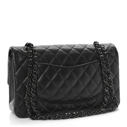 Chanel Lambskin Quilted Medium Double Flap So Black 3 of 10