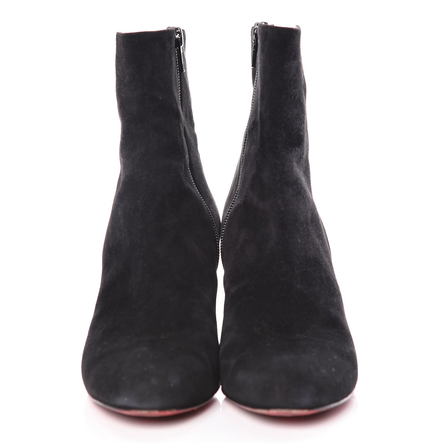 Christian Louboutin Suede Top 70 Ankle Boots 37.5 Black 2 of 14