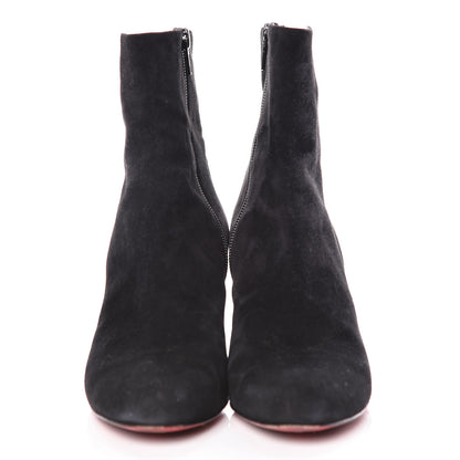 Christian Louboutin Suede Top 70 Ankle Boots 37.5 Black 2 of 14